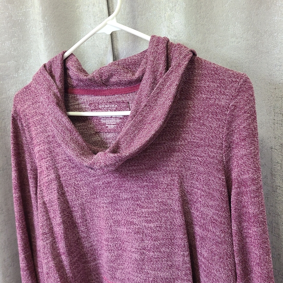 Sonoma Heathered Cowl Neck Sweater Womens Large L - Picture 3 of 5